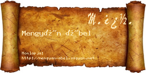 Mengyán Ábel névjegykártya